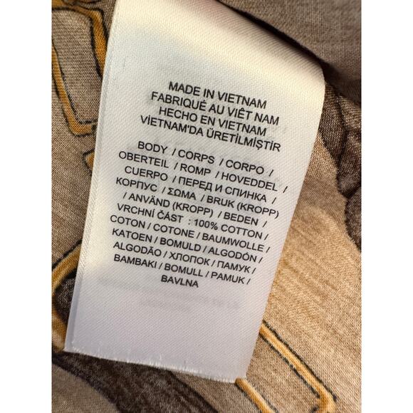 Lauren Ralph Lauren Black Label XS Belting Print Cotton Shirt Equestrian Blouse - Picture 6 of 10